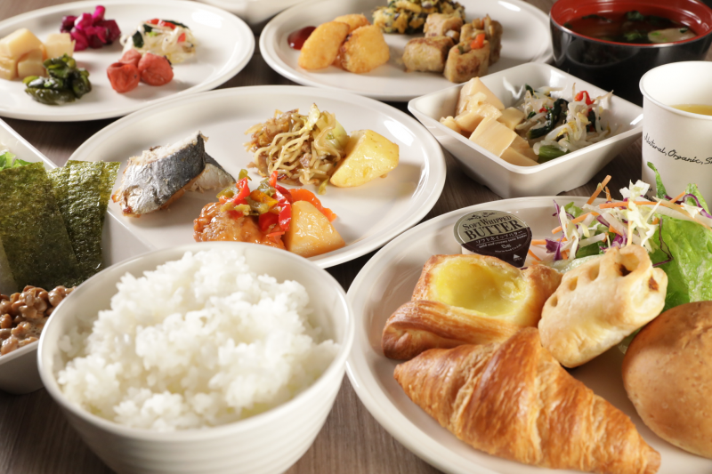 スーパーホテル佐野藤岡の身体がよろこぶ無料朝食ビュッフェ