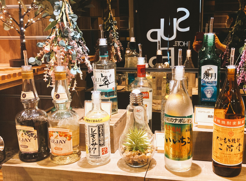 スーパーホテルInn博多の自分好みにたのしめる無料ウェルカムバー